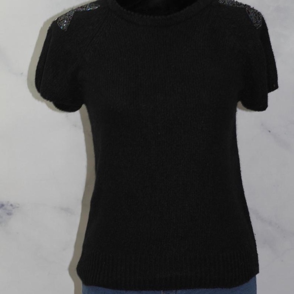 Jump In Silk Cotton Bland Black Sweater (M) - Picture 2 of 7